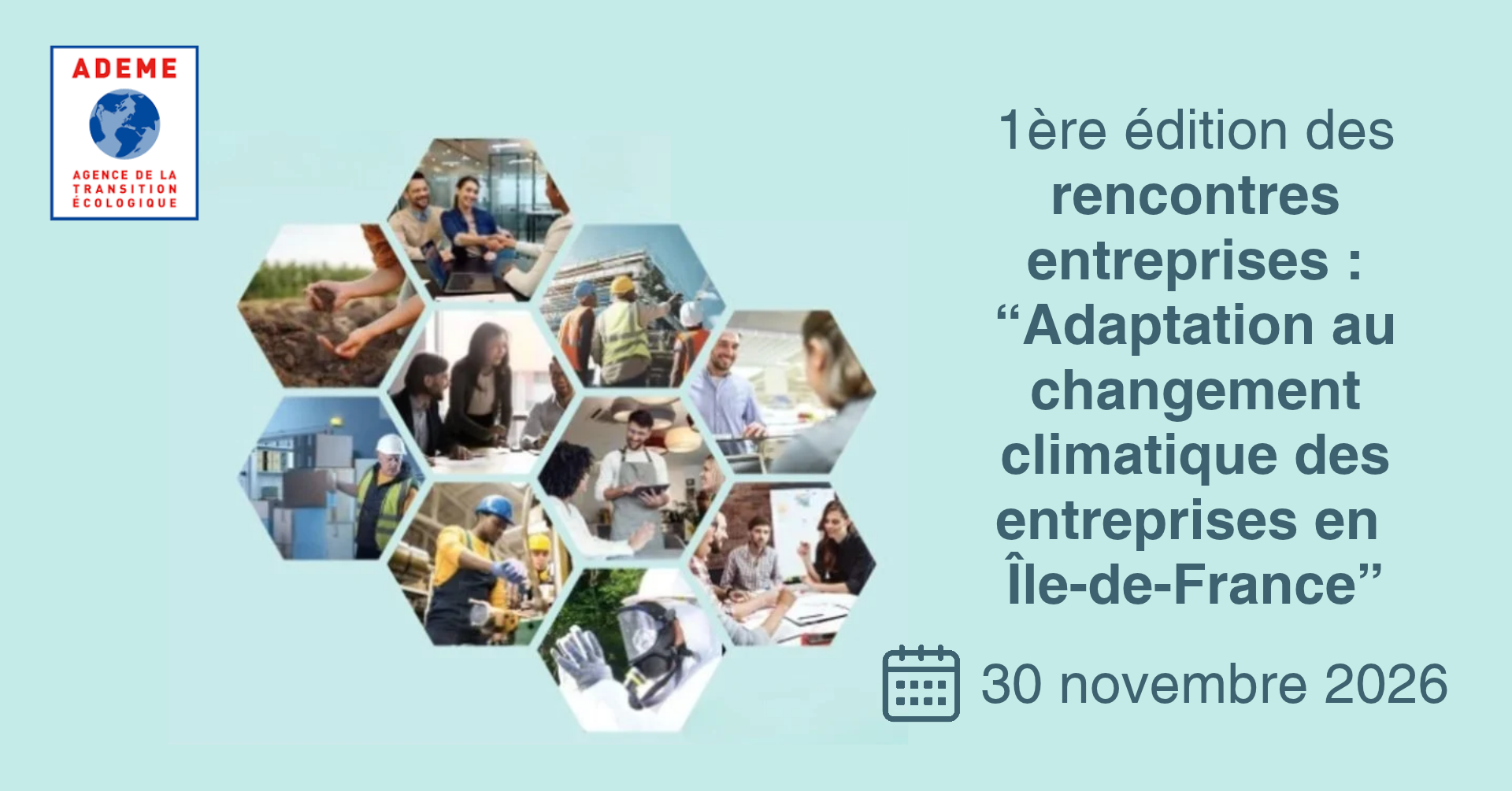 visuel rencontre Adaptation au changement climatique entreprises ile de france ademe